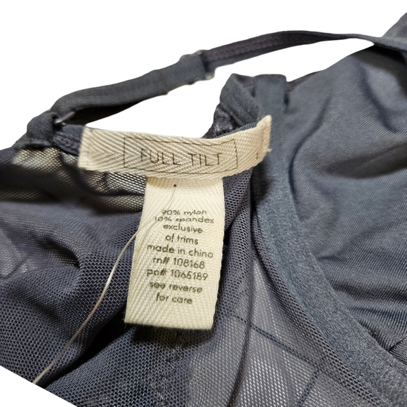 Full Tilt Lace Corset Style Top, Dusk Grey, Large - Picture 10 of 15